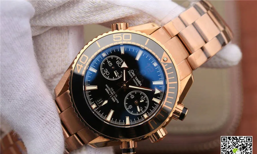 Omega Seamaster Ocean Universe Timing 232.63.46 OM Factory 1:1 Best Edition Replica Watch Gold Strap